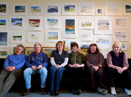 The results of a watercolour workshop held over 3 weekends