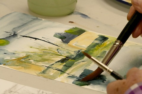 Wonderful watercolour at a workshop